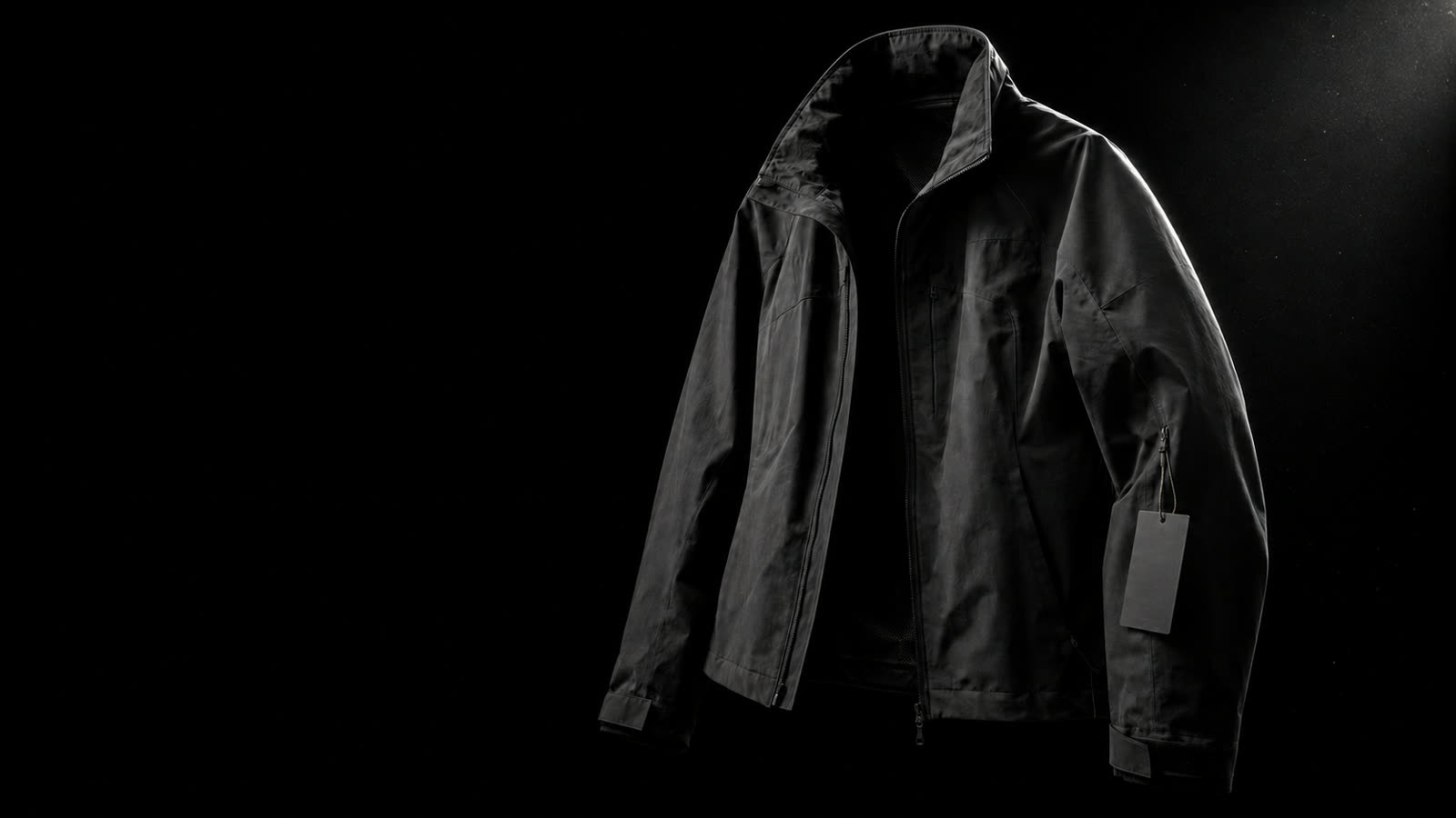Detalle de la etiqueta y las costuras de una chaqueta original verificada